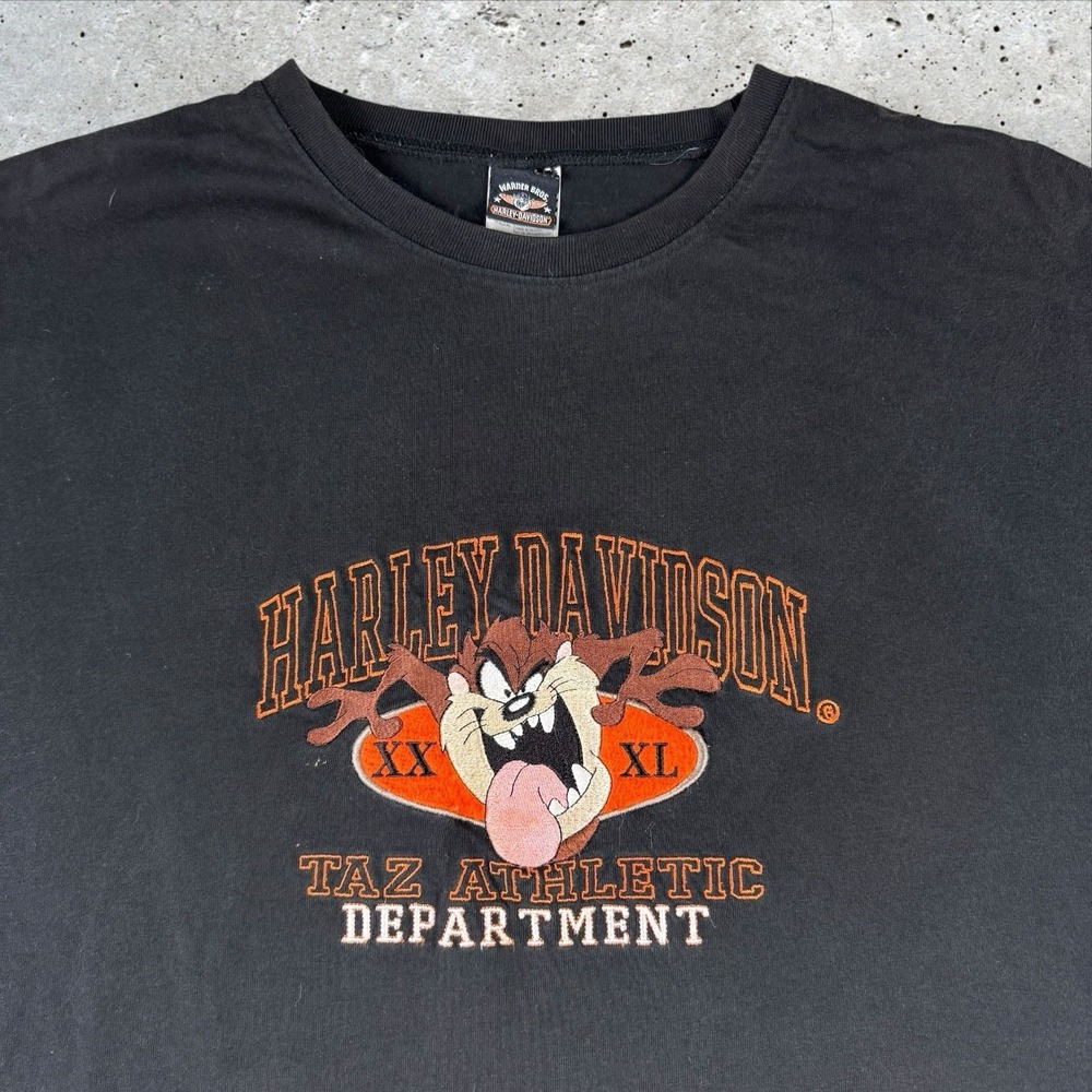 Vintage Harley Davidson Taz Shirt Men's 3XL Y2K 90s‎ Looney Toons